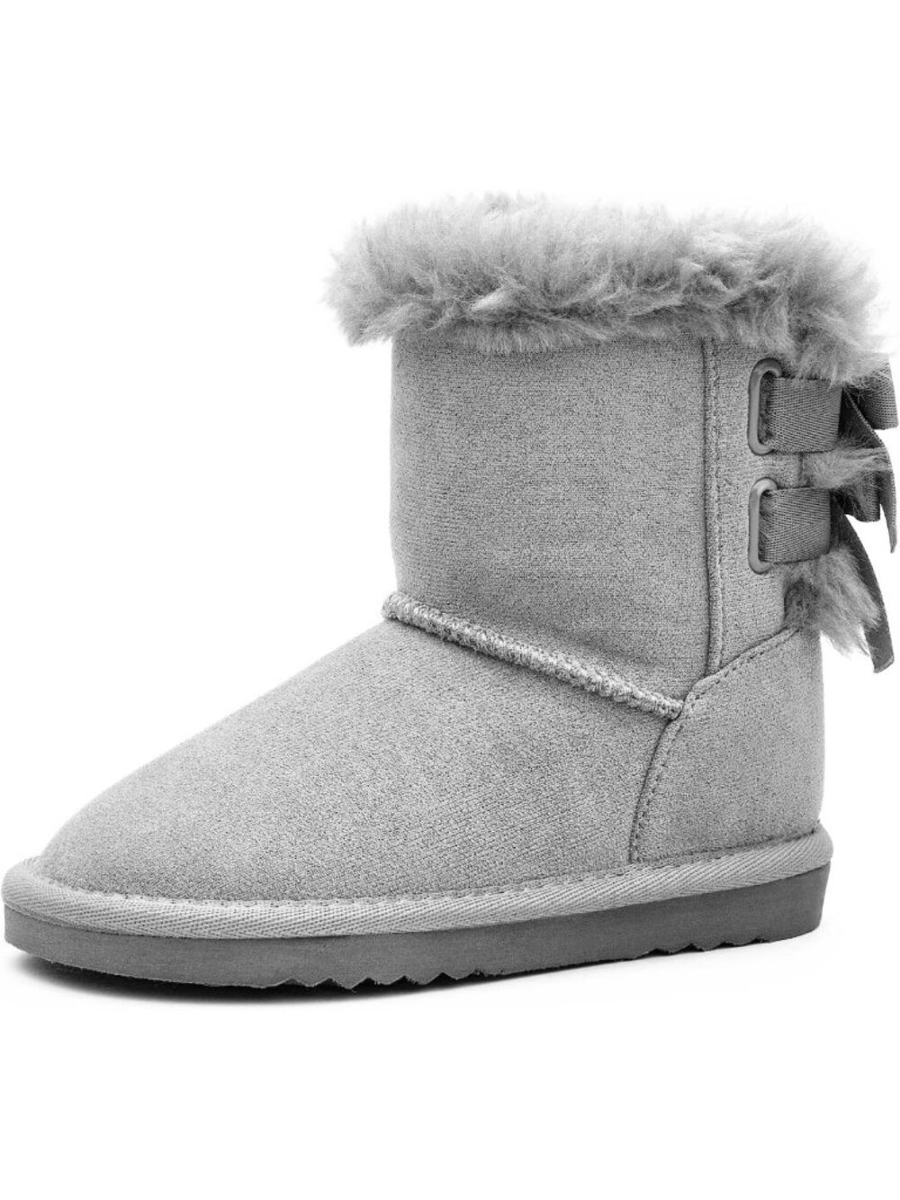 Cozy Faux Fur Toddler Snow Boots with Bow | Girls Winter Footwear